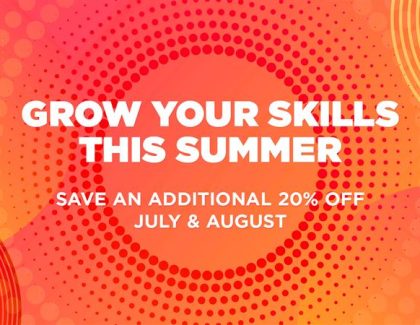 Grow your skills this summer—save 20% on live virtual courses!